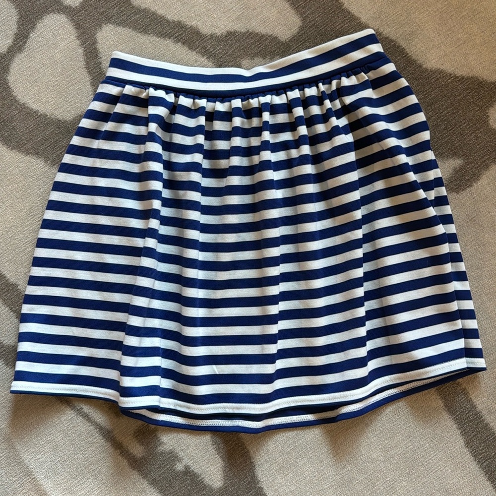 Olive & Oak Blue/White Striped Skirt